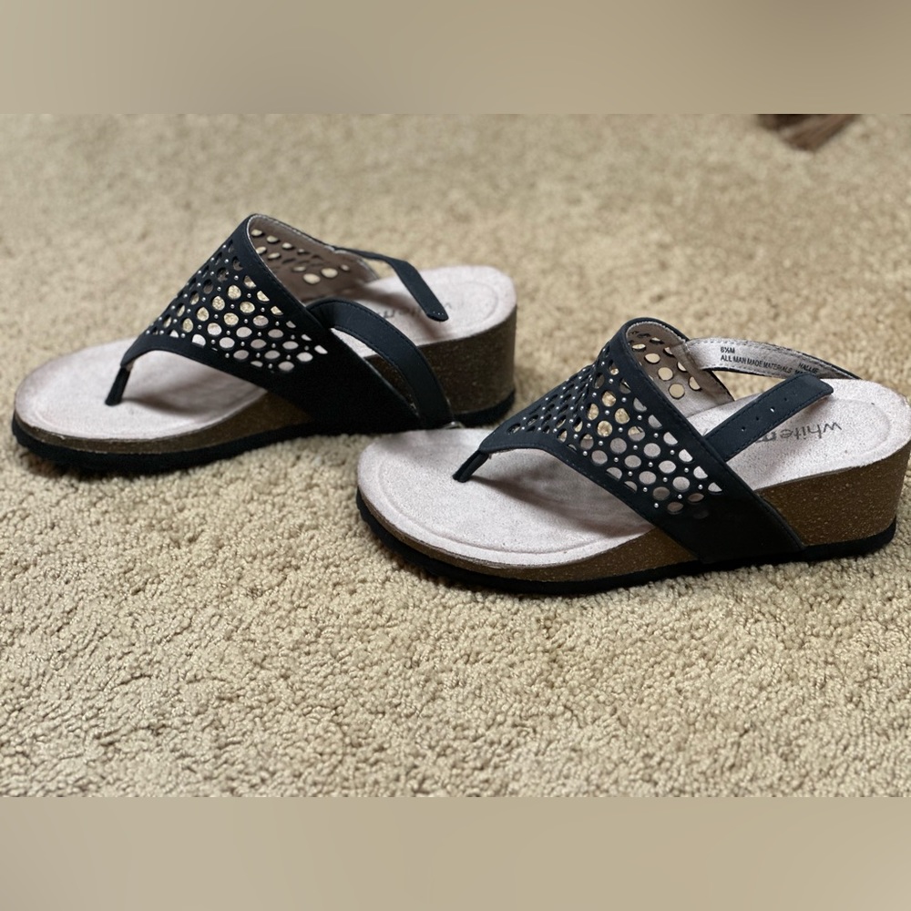 White Mountain Studded Sandle Wedges